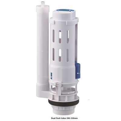 Válvula de doble descarga de material ABS+POM con volumen de descarga ajustable y diseño empotrado para baños modernos