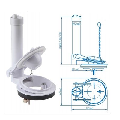 Válvula de descarga de inodoro de volumen ajustable de 3 pulgadas de salida de material ABS para hotel y baño