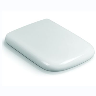 Asiento de baño de diseño moderno de cierre lento con compatibilidad universal y bisagra de cierre suave