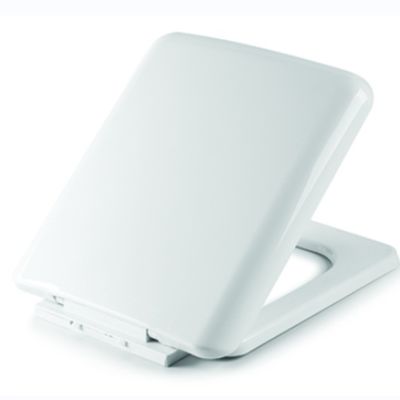 Blanco de plástico suave cerrar tapa del asiento del inodoro para la India Commode