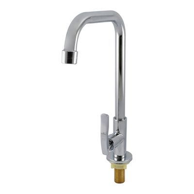 Grifo de cocina de acero inoxidable 304 con manija única y superficie cepillada para cocinas modernas