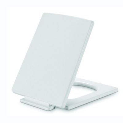 Cubierta rectangular de plástico para el asiento del inodoro de cierre lento con fijación de resistencia y sellado suave