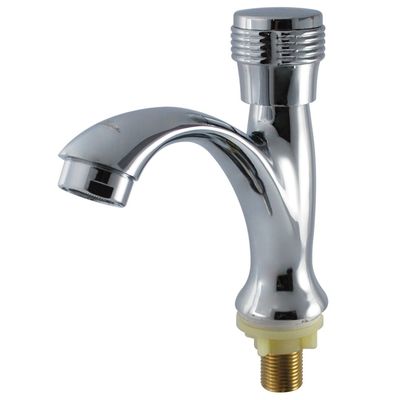 Grifo mezclador de lavabo de latón de una sola palanca con cromado para baños modernos