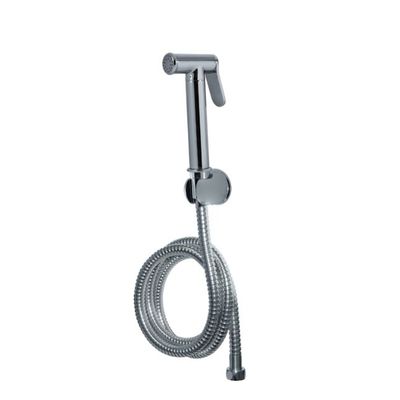 Pulverizador de mordeduras de mano de color gris claro cromado para baño