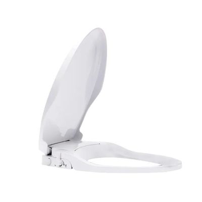 Cubierta de inodoro bidet manual no eléctrica con boquillas dobles y asiento de inodoro de cierre suave en diseño moderno blanco