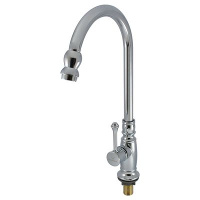 Grifo de cocina extraíble de aleación de zinc moderna con acabado cromado para agua caliente y fría