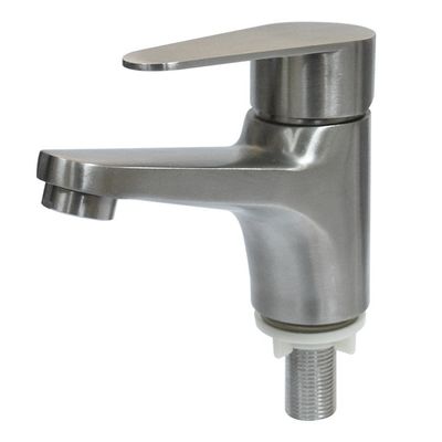 Grifo de baño moderno de cromo con grifo de agua de latón resistente a la corrosión para lavabos