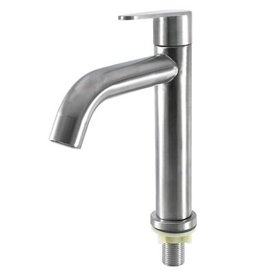 Grifo de baño de una sola manija para instalación en cubierta con grifo de agua de acero inoxidable 304 para baño moderno