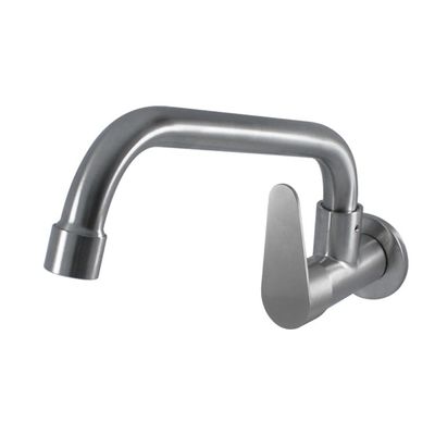 Cromo de acabado de acero inoxidable de la cocina del grifo mezclador con agua fría caliente y el desviador