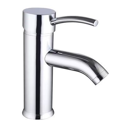 Grifo moderno para lavabo con cartucho de cerámica, diseño de una sola palanca y acabado cromado