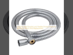 manguera de ducha flexible de doble bloqueo de acero inoxidable para devolver y reemplazar el baño