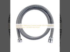 Silver Negro Baño longitud personalizada Ultra-flexible PVC manguera de ducha 1.5M con y acabado