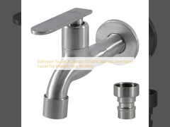 Accesorio de grifo de baño SUS304 grifo de cuenca de acero inoxidable para lavado de cara moderno