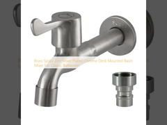 Mezclador de zinc de espolón de latón con cubierta de cromo montado mezclador de cuenca para baño clásico