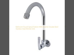 Característica del grifo del baño con desvío Cubo de cocina de acero inoxidable doble cuenco