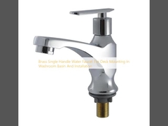 Grifos de agua de manguera única de latón para el montaje en cubierta en la cuenca del baño e instalación