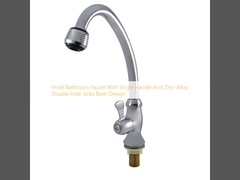 Grifos de baño de hotel con mango único y lavabos de doble agujero de aleación de zinc Diseño de cuenca