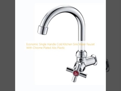 Gato de agua de la cocina de fregadero con un solo mango económico con plástico ABS cromado