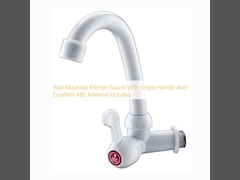 Grifón de cocina montado en la pared con mango único y excelente material ABS incluido