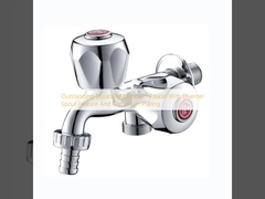 Extraordinaria Durabilidad Grifón de baño con fuente de desvío y cromo