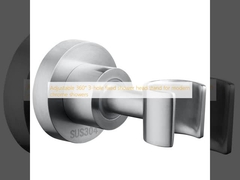 Soportes fijos de cabeza de ducha de 3 agujeros ajustables a 360° para duchas cromadas modernas