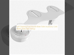 Autolimpieza Dos boquillas Bidet Accesorios de aseo de agua fría Accesorios de tanque de aseo