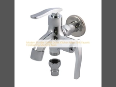 Moderno doble salida abajo mezclador de cocina griferías de fregadero para la lavadora cuenca