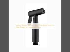 Diseño moderno de acero inoxidable inodoro frío de mano Bidet pañal conjunto estilo sostenible