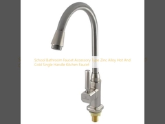 Grifón de baño escolar Accesorio Tipo de aleación de zinc Grifón de cocina de mango único caliente y frío