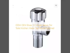 ODM OEM de latón 1/2 válvulas de ángulo para el grifo de agua del baño de la cocina pulido