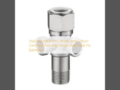 Cartucho de munición de hierro / latón de pared Válvula de parada de ángulo bidireccional para baño