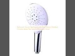 Accesorios de grifo de baño botón de presión grifo de agua de cromo pulido cabeza de ducha portátil