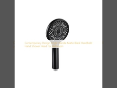 Diseño contemporáneo de mango único negro mate cabeza de ducha de mano para el baño