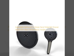 Baño ajustable 3 Modo Caída de agua de la cabeza de la ducha con soporte de plástico blanco y negro