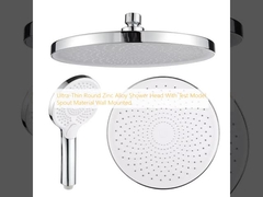 Cabeza de ducha de aleación redonda de zinc ultrafina con material de chorro del modelo de ensayo montado en la pared