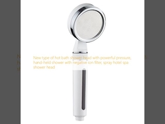 Nuevo tipo de cabeza de ducha de baño caliente con presión potente, ducha portátil con filtro de iones negativos, spray hotel spa cabeza de ducha