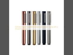 Ducha con cabeza de ducha portátil en forma de cilindro: rociar con una manguera de la cabeza de ducha