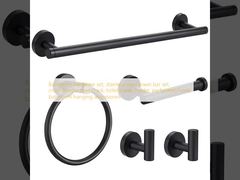 Juego de accesorios de baño, juego de toalleros de acero inoxidable, toallero transfronterizo, portarrollos de papel higiénico, gancho perforado, accesorios colgantes de baño