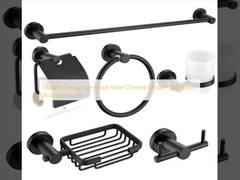 Juego de accesorios de baño moderno de seis piezas para hotel, cromado, diseño moderno