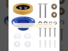 Kit de accesorios de reparación y reemplazo para baño con anillo de cera para inodoro con brida y sistema de frenos antibloqueo universal de 3 pulgadas