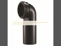 Codo de descarga de plástico negro para tanque de inodoro de goma, tubería de sellado y drenaje