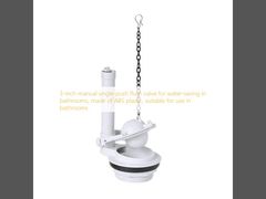 Válvula de descarga manual de 3 pulgadas con solo empuje para ahorrar agua en baños, hecha de plástico ABS, adecuada para su uso en baños