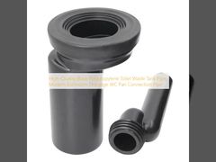 Tubo de tanque de residuos de inodoro de polipropileno negro de alta calidad, tubo de conexión de inodoro de drenaje de baño moderno