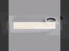 Codo de descarga de inodoro empotrado en la pared, anti-obstrucción, ahorro de agua, engrosado, adecuado para múltiples modelos de accesorios de asiento de inodoro, HDPE