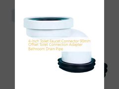Conector de grifo de inodoro de 4 pulgadas, adaptador de conexión de inodoro con desplazamiento de 90 mm, tubería de drenaje de baño
