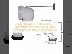 Modern White Plastic PP Toilet Pan Connection Pipe With Exhaust Elbow For Bathroom Fittings Connection Pipe